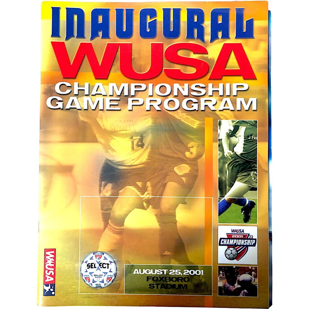 2001 WUSA Inaugural Championship Game Program w/ 3 Atlanta Beat Autographs